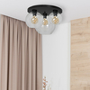 LAMPA sufitowa SOFIA MLP6586 Milagro szklana OPRAWA skandynawska czarna przezroczysta