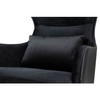 Elegancki fotel z ekoskóry Hampton Velvet czarny złoty