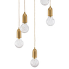 Wisząca lampa glamour Bani do jadalni nad stół złota