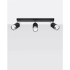 3-punktowa lampa sufitowa SL.1066 do kuchni czarna chrom
