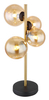 Stojąca lampa Riha 56135-4T stołowa czarna bursztynowa