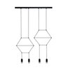Wisząca lampa na listwie Linea XT068-4P Step nad wyspę czarna