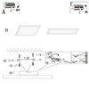 Podtynkowa lampa ROSI 41604D2SH Globo LED 30W 3000K-6000K kwadratowa biała