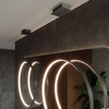 Okrągła LAMPA wisząca RIO TH.114 Thoro metalowa OPRAWA ring LED 30W 3000K pierścień zwis czarny