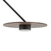 2-punktowa lampa sufitowa Disk 7643 metalowa nad łóżko czarna