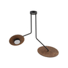 2-punktowa lampa sufitowa Disk 7643 metalowa nad łóżko czarna