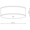 Plafon LAMPA sufitowa GIRONA LP-2190/6C-80 Light Prestige abażurowa OPRAWA okrągła szara