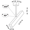 LAMPA sufitowa MITSUMA 7883 Shilo regulowana OPRAWA industrialna metalowa biała