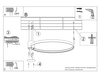 Ring lampa sufitowo-ścienna Rio TH.225 Thoro LED 50W 4000K do jadalni złoty