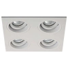 Wpuszczana LAMPA sufitowa CHUCK DL4 SQUARE 20069-WH Zumaline kwadratowa OPRAWA podtynkowa do zabudowy biała