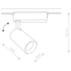 LAMPA sufitowa PROFILE IRIS 9009 Nowodvorski metalowa OPRAWA tuba LED 30W 3000K do systemu szynowego 1-fazowego LED 30W czarna