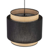 Okrągła wisząca lampa rustykalna Boho 5657 TK Lighting słomkowa czarna