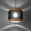 Okrągła wisząca lampa rustykalna Boho 5657 TK Lighting słomkowa czarna
