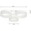 Plafon LAMPA sufitowa RING ML166 Milagro futurystyczna OPRAWA pierścienie rings LED 36W 4000K białe
