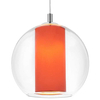 Hygge LAMPA wisząca MERIDA 10409111 Kaspa kulista OPRAWA szklany ZWIS skandynawska kula ball chrom przezroczysta koralowa