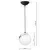 Wisząca LAMPA loftowa SFERA MLP4673 Milagro szklana OPRAWA skandynawski ZWIS kula ball biała