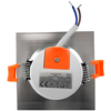 Wpuszczana LAMPA sufitowa VENUS 303622 Polux podtynkowa OPRAWA kwadratowa LED 7W 3000K do zabudowy srebrna