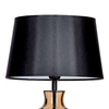 Abażurowa LAMPA stołowa HAGA TAUPE L212175249 4Concepts nocna LAMPKA stojąca do sypialni czarna przydymiona