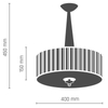 Lampa sufitowa LILOSA abażurowa z kryształkiem do sypialni mosiądz