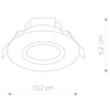 Zewnętrzna LAMPA wpuszczana HELIOS 8991 Nowodvorski metalowa OPRAWA stropowa LED 5W 3000K okrągła IP44 biała