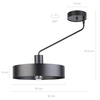Plafon LAMPA sufitowa JUMBO 31529 Sigma metalowa OPRAWA natynkowa na wysięgniku czarna