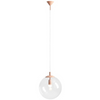 Pastelowa wisząca lampa Globe 562G11 kula szkło różowa