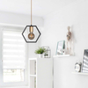 LAMPA wisząca K-4720 Kaja geometryczna OPRAWA metalowy ZWIS modernistyczny czarny złoty