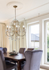 Wisząca LAMPA pałacowa AURORA 35-08575 Candellux szklana OPRAWA żyrandol glamour ZWIS z kryształkami złoty
