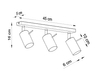 Plafon reflektorowy Ring SL.0093 Sollux listwa do kuchni czarna