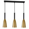 Wisząca LAMPA hygge SOLIN LP-181/3L GD Light Prestige metalowa OPRAWA kaskada ZWIS na listwie złoty czarny