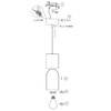 Wisząca lampa loftowa Robin 310600132 szklana tuba czarna do kuchni