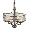 Wisząca lampa pokojowa CGIRWOOD4 okrągła industrial brązowa