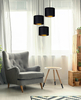 Lampa wisząca Auro K-4326 kaskada nad stół czarna złota