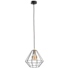 Industrialna LAMPA wisząca KET689 druciana OPRAWA metalowy zwis czarny złoty