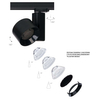 LAMPA sufitowa NEA 8745 Nowodvorski regulowana OPRAWA tuba LED 40W 4000K do systemu szynowego 3 - fazowego metalowa czarna