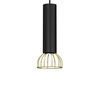 Wisząca lampa loftowa Dante industrial zwis czarny złoty