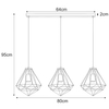 Wisząca LAMPA druciana K-4812 Kaja loftowa OPRAWA metalowa klatka ZWIS na listwie czarny mosiądz