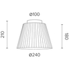 Plafon LAMPA sufitowa KAMI ELEMENTARY 5902429625060 Sotto Luce klasyczna OPRAWA okrągła plisowana biała