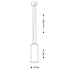 LAMPA wisząca ARAO 7649 Shilo metalowa OPRAWA tuba ZWIS biała
