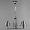 Wisząca LAMPA klasyczna BANITO MD38623/3 Italux skandynawska OPRAWA abażurowy ZWIS na łańcuchu metalowy grafitowy