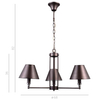Wisząca LAMPA klasyczna BANITO MD38623/3 Italux skandynawska OPRAWA abażurowy ZWIS na łańcuchu metalowy grafitowy