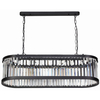 Wisząca LAMPA glamour GALAXY LP-8527/5P Light Prestige szklana OPRAWA na łańcuchu ZWIS pałacowy czarny przezroczysty