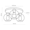 Lampa sufitowa kule Cubus 2776 TK Lighting industrialna szklana przydymiona