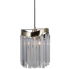 Wisząca LAMPA glamour SABRIGA PND-44544-1 Italux okrągła OPRAWA metalowy ZWIS loft kryształki crystals brąz antyczny