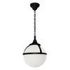 Lampa wisząca GLENBEIGH-CHAIN Elstead ball kula do ogrodu czarna biała