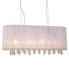 Abażurowa LAMPA glamour ISLA MDM1870-4 WH Italux klasyczna OPRAWA kryształowy ZWIS żyrandol szklany crystal biały