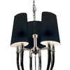 Wisząca lampa salonowa Diablo z abażurami czarna chrom