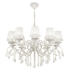 Pałacowa lampa wisząca Grace ARM247-10-G crystal biała