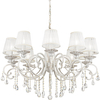 Pałacowa lampa wisząca Grace ARM247-10-G crystal biała