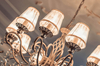 Pałacowa lampa wisząca Grace ARM247-10-G crystal biała